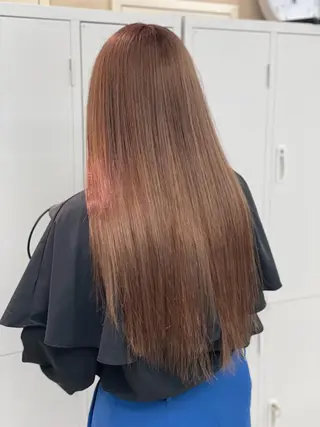 ロング カラー ショーヤ/ブリーチ /バレイヤージュのヘアスタイル