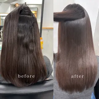 ロング パーマ ヘアアレンジ 縮毛矯正/グレージュ /表参道/小森波琉のヘアスタイル