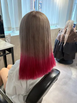 カラー Seleneコウキ ブリーチ/ハイトーンのヘアスタイル