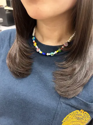 セミロング 🍊小川実里🍊 /カラーレイヤーのヘアスタイル