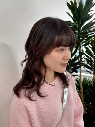 セミロング カラー HIROKO / 透明感暖色カラー🎀のヘアスタイル