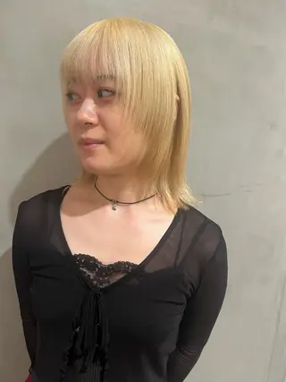 ミディアム カラー 顔まわり/暖色 可愛い特化🎀ゆうなのヘアスタイル