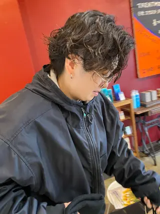 ショート パーマ 小日向 沙織のヘアスタイル