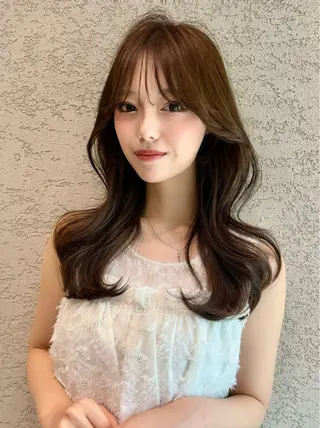 ロング カラー 透明感カラー🤎 中川智帆のヘアスタイル