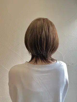 ミディアム カラー ハイトーン×似合わせ 🌱中川慎之介のヘアスタイル