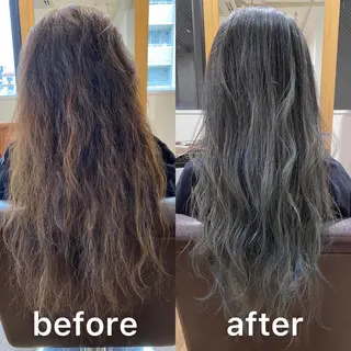 ロング カラー KIZU 髪質改善 オカルト怪談のヘアスタイル