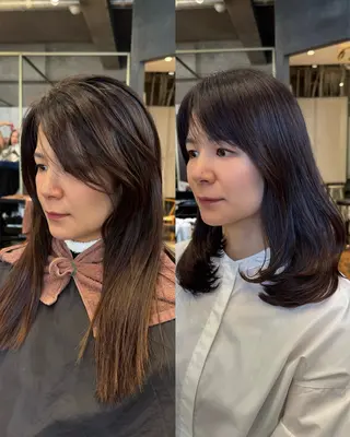 セミロング 似合わせパーマ カラー/ゼンのヘアスタイル