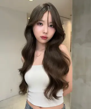 ロング カラー 艶カラー♡クール トレンドヘア♡アユミのヘアスタイル