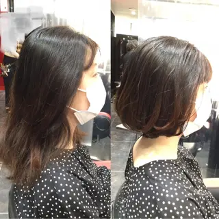 ミディアム カラー Annon プライベートサロンのヘアスタイル