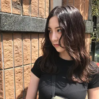 セミロング カラー レイヤー/顔周り /AKARIのヘアスタイル