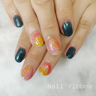 ネイル ネイルリボン 石田のネイルデザイン