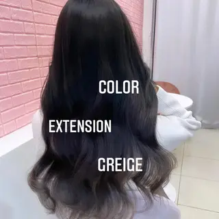 ロング カラー エクステ🩵ブリーチ 韓国ヘア🩵KAEのヘアスタイル