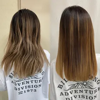 ロング パーマ 髪質改善/縮毛矯正 /ブリーチ矯正/岡部のヘアスタイル