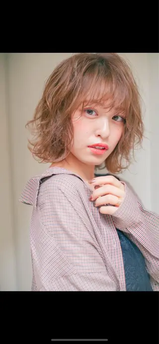 ミディアム ケアカラー/縮毛矯正 /レイヤー/板垣光采のヘアスタイル