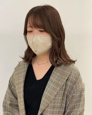 ミディアム カラー ベージュ🤎透明感 カラー🤎anriのヘアスタイル