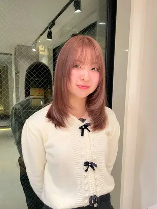 セミロング GO TODAY SHAiRE SALON 原宿本店所属・REINA/ブリーチ /ハイトーン/原宿のヘアスタイル