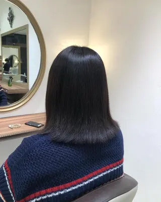 ミディアム パーマ little広島所属・縮毛矯正/髪質改善 予約はリクエストからのヘアスタイル