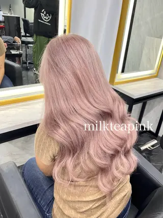 ロング カラー エクステ🩵ブリーチ 韓国ヘア🩵KAEのヘアスタイル