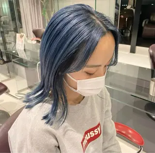 セミロング カラー 上福大翔 【美髪縮毛矯正】のヘアスタイル