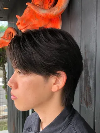 ミディアム 楠田 凌のヘアスタイル