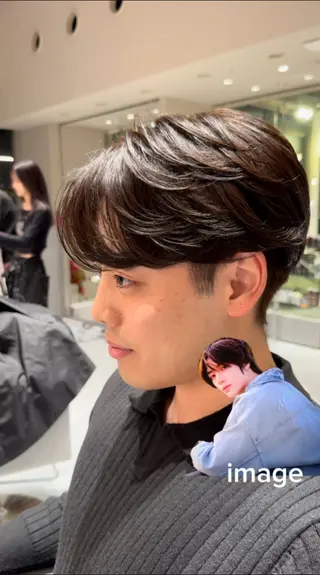 カラー パーマ メンズ 萩原 陸斗のヘアスタイル