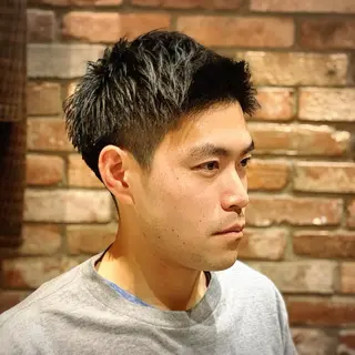 ショート メンズ HIROGINZAプレミアムバーバー赤坂店所属・田中 千恩のヘアスタイル