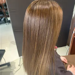 ロング 髪質改善ストレート、 カラー清野雄大のヘアスタイル