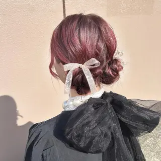 カラー ヘアアレンジ FRAME+なんば駅前店所属・砂野 真璃奈のヘアスタイル