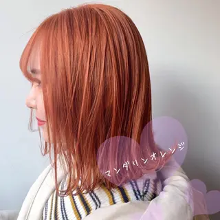 ミディアム カラー パーマ キッズ ネイル マツエク・マツパ ♡モテ髪/似合わせ♡ 透明感/JUICE♡のヘアスタイル