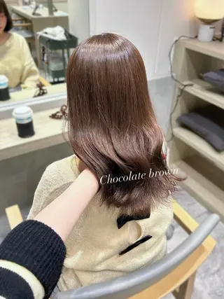 ミディアム カラー LOVEST Rihoのヘアスタイル