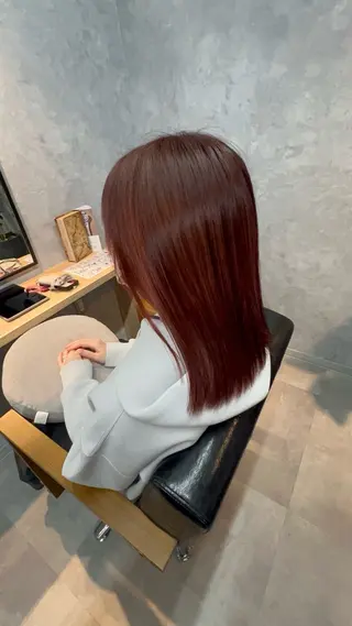 セミロング motoトップカラー リスト/ブリーチカラのヘアスタイル