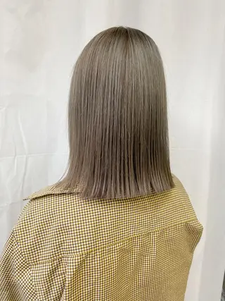 ミディアム カラー Piaコータロー ハイトーン&‪ボブのヘアスタイル