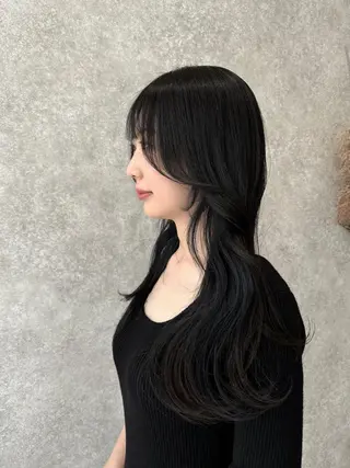 ロング カラー たなか りなのヘアスタイル