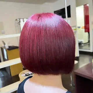 ショート カラー 編み込みエクステ/ ハイトーン りょすけのヘアスタイル