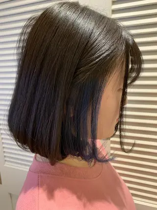 ミディアム 渋谷ハイトーン/ デザインカラー阿部のヘアスタイル