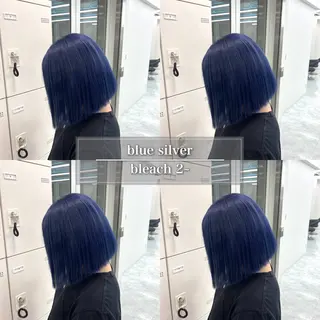 セミロング カラー ケアブリーチ/ 髪質改善/上質艶髪のヘアスタイル