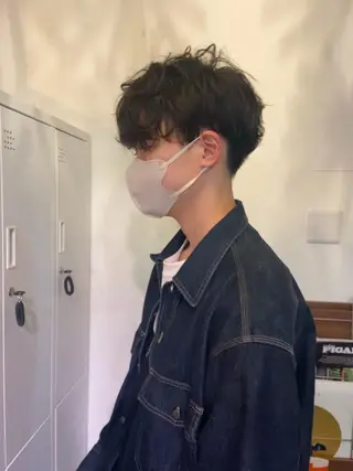 ショート パーマ メンズ 田中 あやなのヘアスタイル