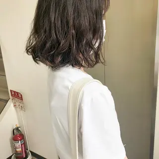 ミディアム パーマ 水野 雪 /パーマ/暖色カラーのヘアスタイル