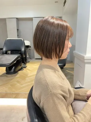 ショート カラー 山下夕月 ショート🫧ボブのヘアスタイル