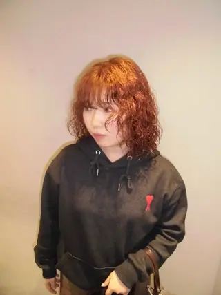 ミディアム カラー パーマ marino マリノのヘアスタイル