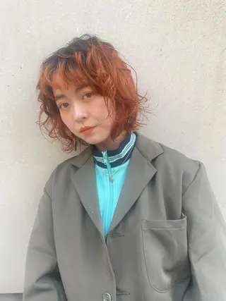 ミディアム パーマ tomo🍒パーマ ハイトーン似合わせのヘアスタイル