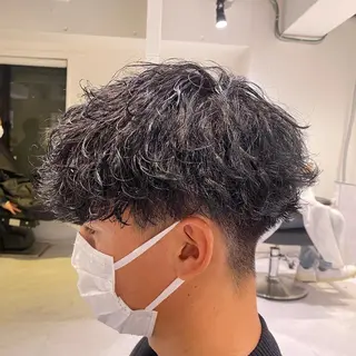 ショート カラー パーマ メンズ ✂️メンズカット ひろき✂️のヘアスタイル