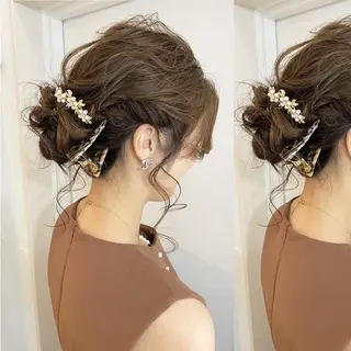 ミディアム カラー ツキノキ ミナのヘアスタイル