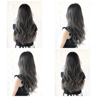 ロング カラー KIZU 髪質改善 怪談を語る美容師のヘアスタイル