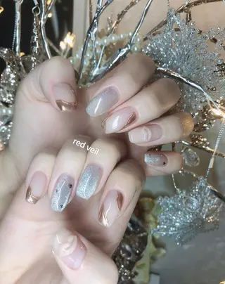 ミディアム ネイル 長さ出し専門 nynaのネイルデザイン