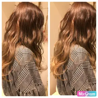 セミロング カラー はだゆうき @hadadan08のヘアスタイル