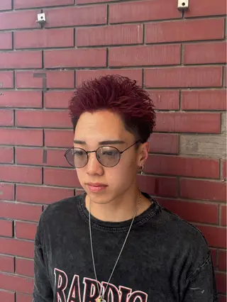 ショート カラー メンズ 柏メンズカットパーマ NO.1タイチのヘアスタイル