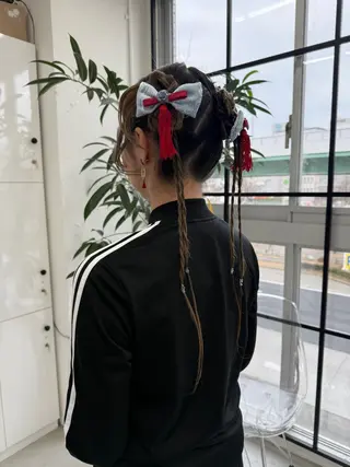 ロング ヘアアレンジ メンズ特化美容師/栄 /本間さつきのヘアスタイル