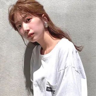 セミロング カラー パーマ ヘアアレンジ 【ダメージレス施術】 【透明感】北村 拓也のヘアスタイル