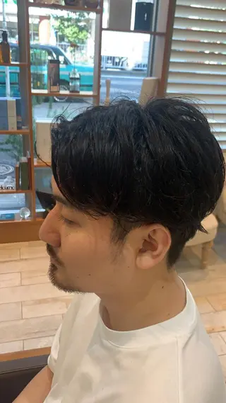 ショート パーマ メンズ ‪🌿パーマ大好評 メンズヘア🌿ワタルのヘアスタイル